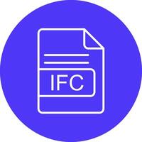 ifc Arquivo formato linha multi círculo ícone vetor