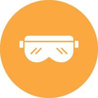 segurança óculos glifo multi círculo ícone vetor