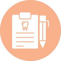 dental relatório glifo multi círculo ícone vetor