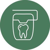 fio dental linha multi círculo ícone vetor