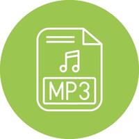 mp3 linha multi círculo ícone vetor