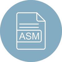 asm Arquivo formato linha multi círculo ícone vetor