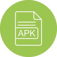 apk Arquivo formato linha multi círculo ícone vetor