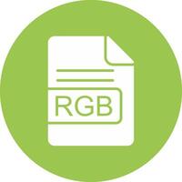 rgb Arquivo formato glifo multi círculo ícone vetor