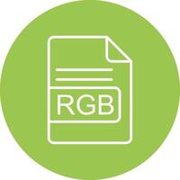 rgb Arquivo formato linha multi círculo ícone vetor
