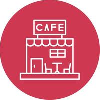 cafeteria linha multi círculo ícone vetor