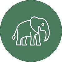 elefante linha multi círculo ícone vetor