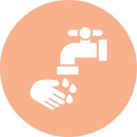 lavando mãos glifo multi círculo ícone vetor