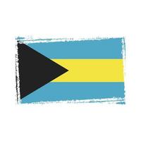 vetor de bandeira das bahamas com pincel aquarela