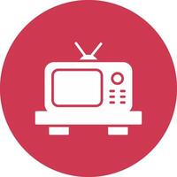 televisão glifo multi círculo ícone vetor