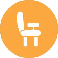 escrivaninha cadeira glifo multi círculo ícone vetor