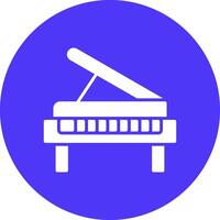 piano glifo multi círculo ícone vetor