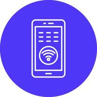 Wi-fi linha multi círculo ícone vetor