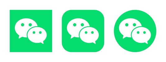 wechat logotipo, ícone. mensageiro vetor