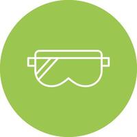 segurança óculos linha multi círculo ícone vetor
