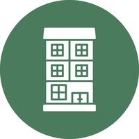 apartamento glifo multi círculo ícone vetor