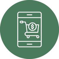 conectados multi círculo compras linha multi círculo ícone vetor