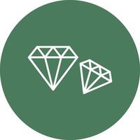 diamante linha multi círculo ícone vetor