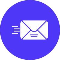 o email glifo multi círculo ícone vetor