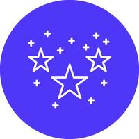 estrelas linha multi círculo ícone vetor