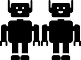 robôs glifo ícone Projeto vetor