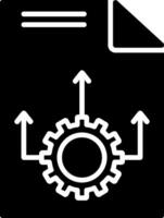 fluxo de trabalho glifo ícone Projeto vetor