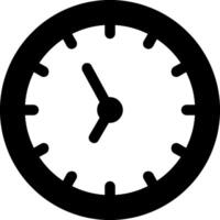 relógio glifo ícone Projeto vetor