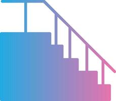 escadas glifo gradiente ícone Projeto vetor