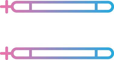 Gravetos linha gradiente ícone Projeto vetor