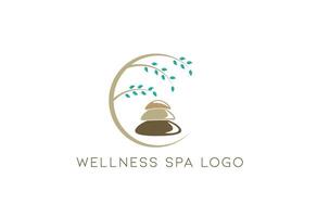 massagem Centro spa logotipo vetor