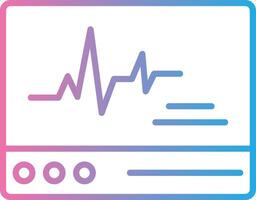 ecg monitor linha gradiente ícone Projeto vetor