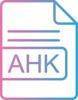 ahk Arquivo formato linha gradiente ícone Projeto vetor