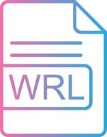 wrl Arquivo formato linha gradiente ícone Projeto vetor