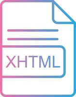 xhtml Arquivo formato linha gradiente ícone Projeto vetor