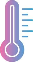 termômetro glifo gradiente ícone Projeto vetor