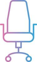 cadeira linha gradiente ícone Projeto vetor