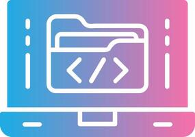 Programas desenvolvimento glifo gradiente ícone Projeto vetor