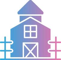 casa de fazenda glifo gradiente ícone Projeto vetor