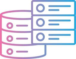 bases de dados linha gradiente ícone Projeto vetor