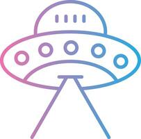 UFO linha gradiente ícone Projeto vetor