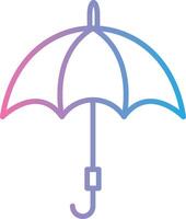 guarda-chuva linha gradiente ícone Projeto vetor
