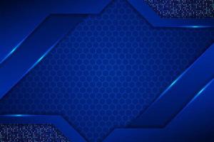 tecnologia moderna fundo premium futurista diagonal 3d hexágono azul brilhante com glitter vetor