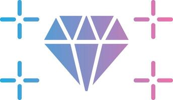 diamante glifo gradiente ícone Projeto vetor