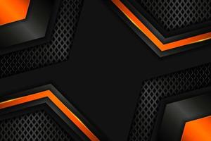 moderno e-sport gaming background realista brilhante laranja futurista tecnologia premium hexagonal vetor