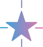 Estrela glifo gradiente ícone Projeto vetor