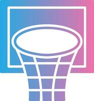 basquetebol aro glifo gradiente ícone Projeto vetor