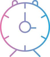 alarme relógio linha gradiente ícone Projeto vetor