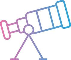 telescópio linha gradiente ícone Projeto vetor