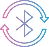 Bluetooth linha gradiente ícone Projeto vetor