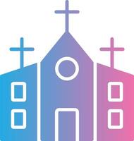 Igreja glifo gradiente ícone Projeto vetor